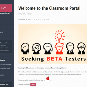 Classroom Internet of Things Portal: Powered by Intel Edison