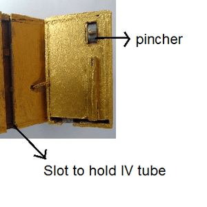 An intelligent IV SET (Intravenous Set) that prevents reverse flow of blood