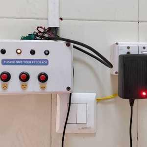 IoT based Customer Feedback System for taking real time feedback from users across public places like petrol pumps and retail outlets.