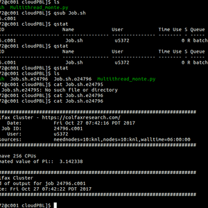Multithreaded MonteCarlo Simmulation to find the value of PI on Colfax Cluster