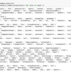 LDA model with keyword generation