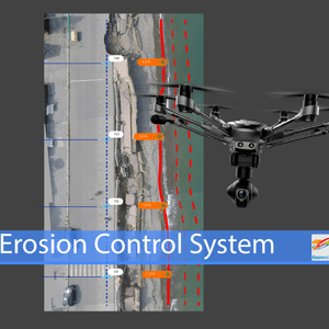 Drone for erosion control of the coasts