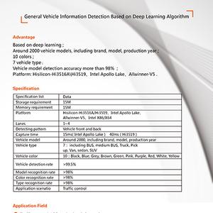 General vehicle information recognition  based on deep learning algorithm