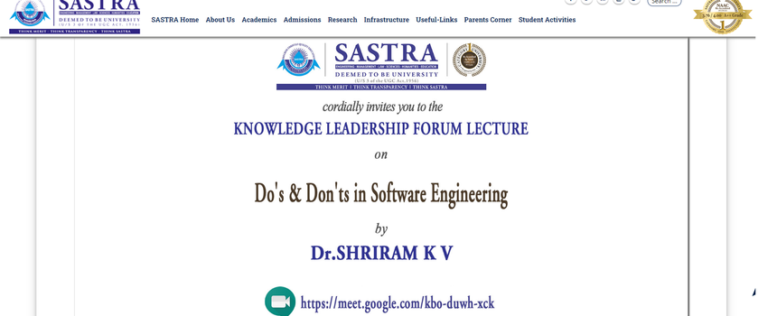 Do's and Don'ts in Software Engineering
