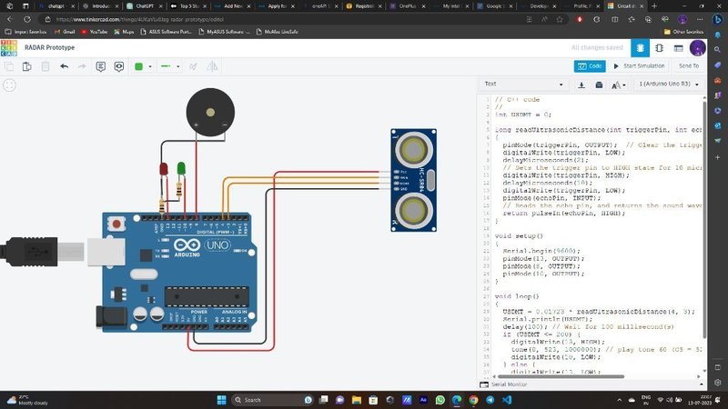 Ultrasonic Radar Defence Module. | Intel DevMesh | Shivam verma, 07/13/2023