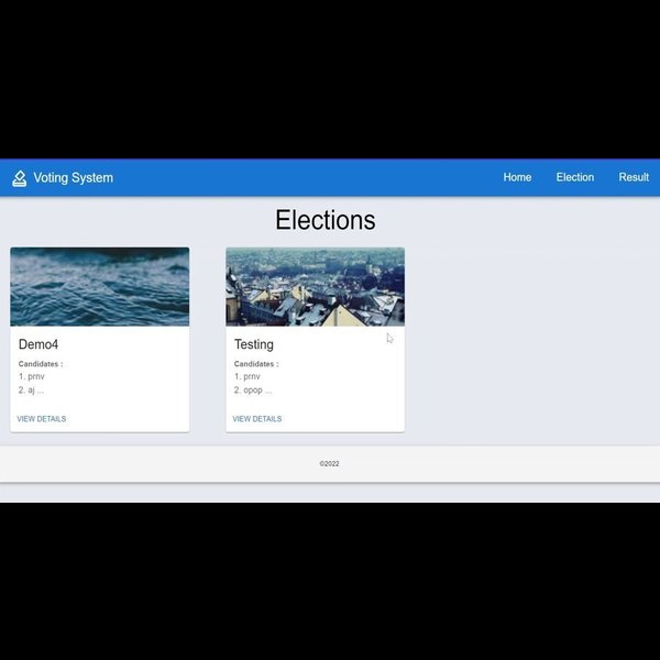 Blockchain based E-voting System