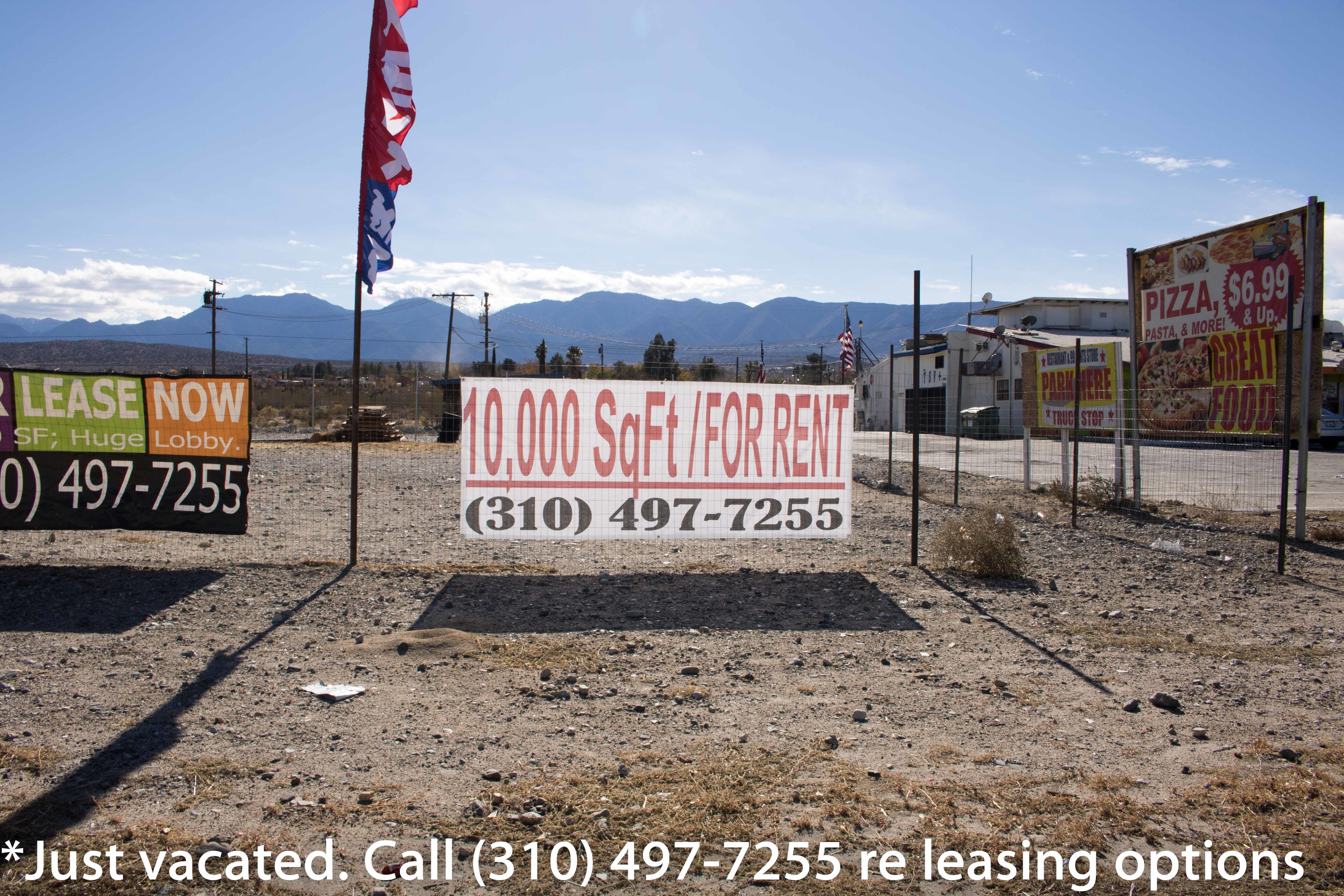 HWY 138 ADJACENT - LAND + SHOPPING CENTER (UP TO GRADED LAND + 70 MARKED PAVED PARKING SPACES); Storage/Basecamp/Filming/storage. Tons parking/fenced area. HWY 138 ADJACENT - LAND + SHOPPING CENTER (UP TO GRADED LAND + 70 MARKED PAVED PARKING SPACES); Storage/Basecamp/Filming/storage. Tons parking/fenced area.